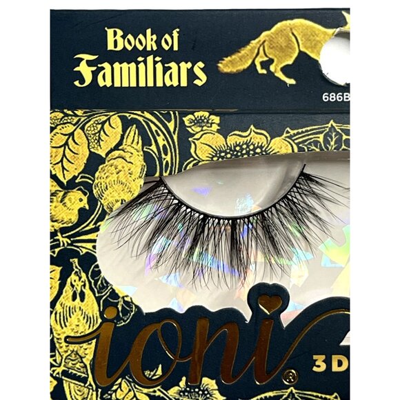 Ioni 3D Faux Mink Lashes – Book of Familiars Wispy Long Flare - Picture 3 of 5